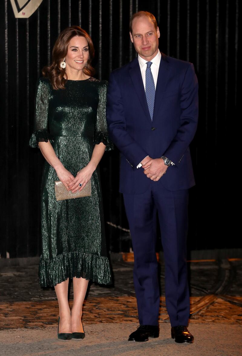 Prince William, Duke of Cambridge and Catherine, Duchess of Cambridge, arrive at a reception hosted by British ambassador Robin Barnett at the Guinness Storehouse on March 3. Getty Images