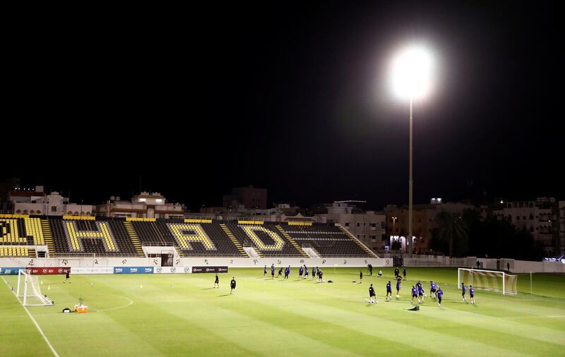 Barcelona training in Jeddah. Reuters