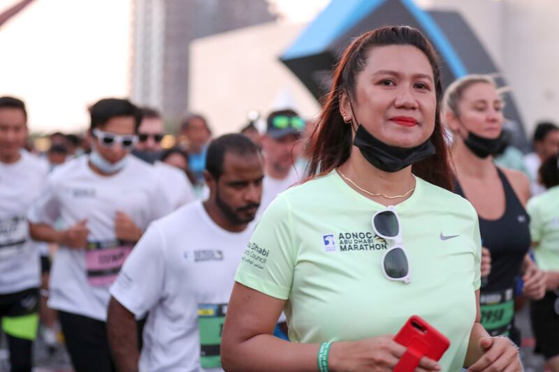 The 10km run for ADNOC Abu Dhabi Marathon at the ADNOC Headquarters, Abu Dhabi, November 26, 2021. Khushnum Bhandari / The National
