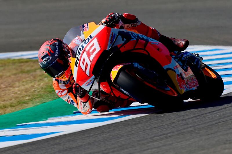 Repsol Honda Team's Spanish rider Alex Marquez during the MotoGP test of the Spanish Grand Prix at the Jerez racetrack in Jerez de la Frontera. AFP