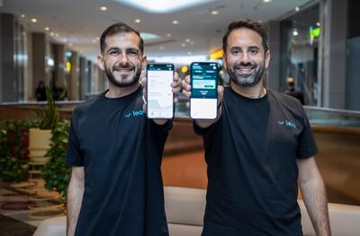 Jamil Khammu, left, and Ziad Toqan say the Leap app has grown 45 per cent on a monthly basis since its launch. Ruel Pableo for The National