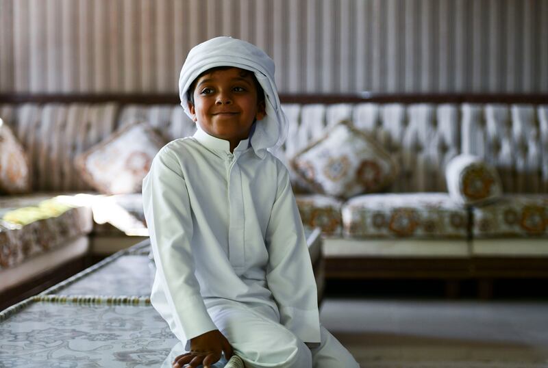 Theyab Al Jneibi, 7, has been fasting for the first time this Ramadan. Khushnum Bhandari / The National
