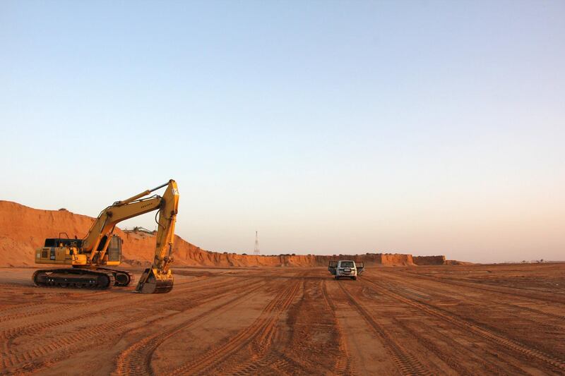 Sand dunes on the RAK/Umm Al Quwain border. Samples of sand are taken at various depths and, from this, the researchers can build up a picture of how the climate changed during geological history. The samples were taken from a remaining area of dune that is due to be levelled so that development work can take place. Courtsey: Professor David Thomas