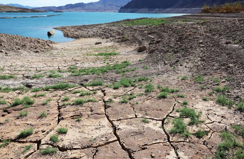 A climate change-fueled megadrought coupled with increased water demand in the south-western US have dried up portions of the lake. Getty