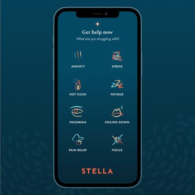Menopause tracking app Stella. Photo: Stella