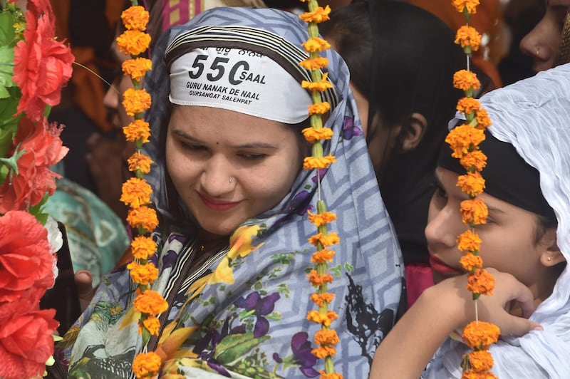 Sikh pilgrims gather to celebrate the 550th birth anniversary of Guru Nanak Dev, at Nankana Sahib, a Pakistani city about 80 kilometres from the eastern city of Lahore on November 12, 2019. AFP