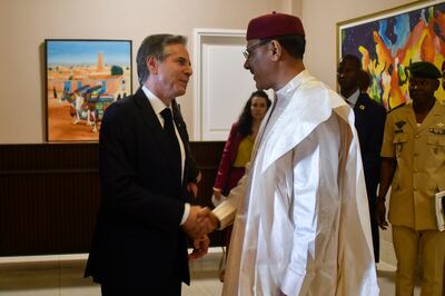 US Secretary of State Antony Blinken meets Nigerien President Mohamed Bazoum in Niamey last week. AP Photo