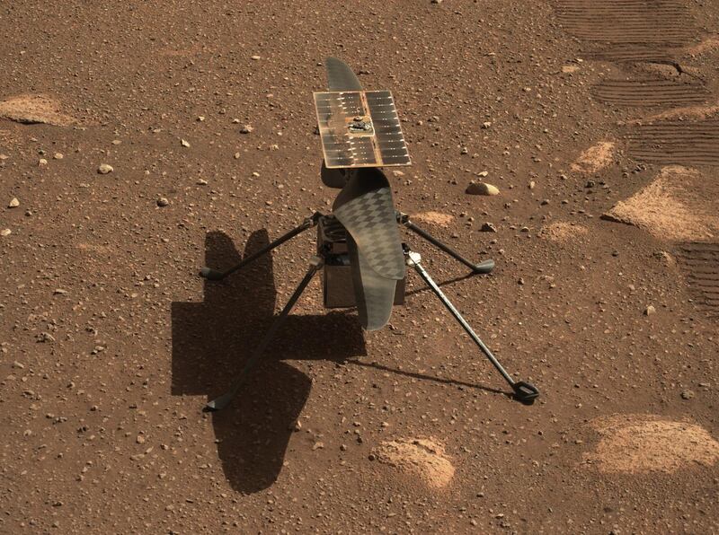 Nasa's Ingenuity helicopter on the Martian surface. Nasa 