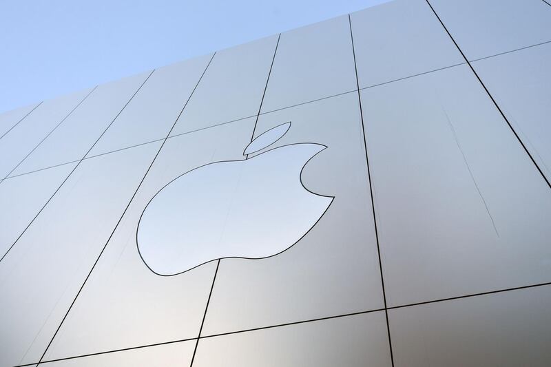 (FILES) In this file photo taken on September 22, 2017 shows an Apple logo on the outside of an Apple store in San Francisco, California.
With Apple set to report quarterly results February 1, 2018 investors and others are cautiously watching to see whether its newest iPhone will help fuel momentum for the world's most valuable company.Despite Apple's spectacular trajectory in the decade since the introduction of the iPhone, the California technology titan is facing challenges on whether it can continue growth.
 / AFP PHOTO / Josh Edelson