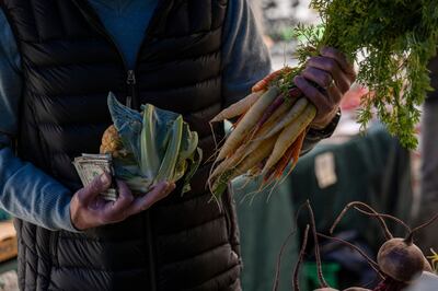 A farmers' market in San Francisco, California. Bloomberg