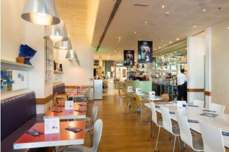 Carluccios restaurant in Dubai Marina mall. Duncan Chard for the National *** Local Caption *** DC0219-Carluccios-0015.jpg