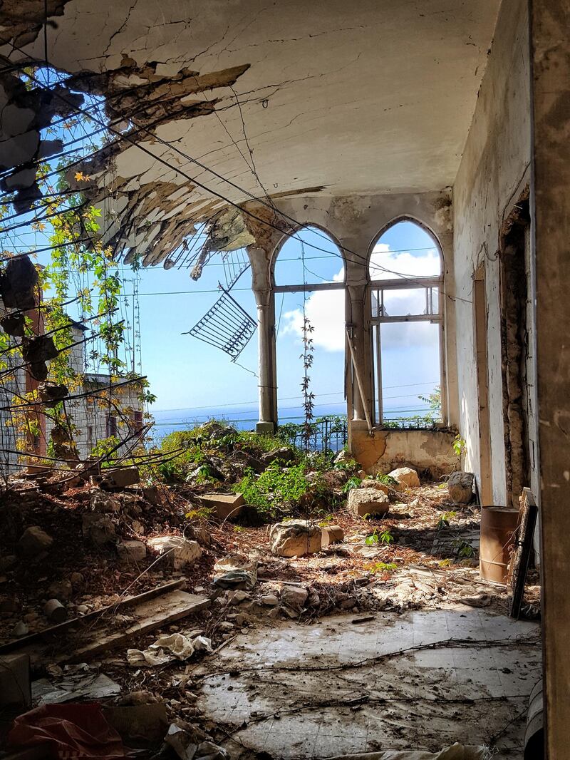 A crumbling house in the town of Bikfaya. Courtesy Yasmine Shuhaiber