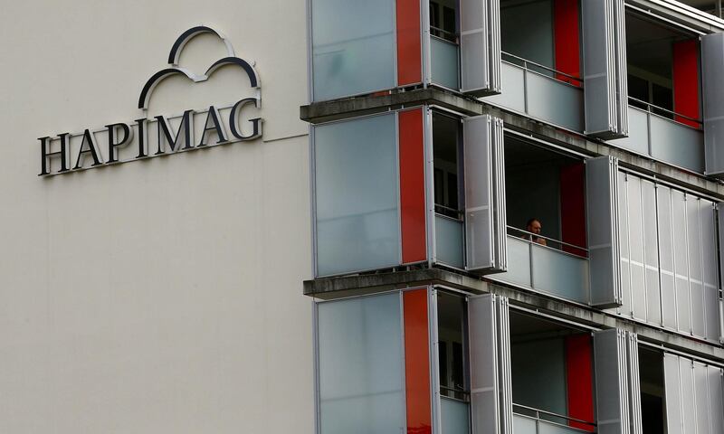 The logo of Swiss timeshare provider Hapimag AG is seen in Interlaken, Switzerland, August 3, 2017.  REUTERS/Arnd Wiegmann