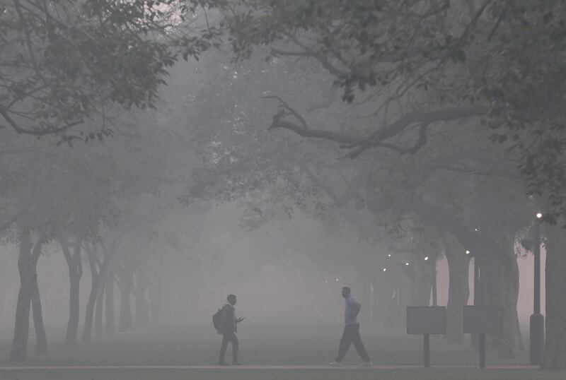 Smog in New Delhi. Poor air quality has been linked with the onset of Alzheimer’s disease. EPA