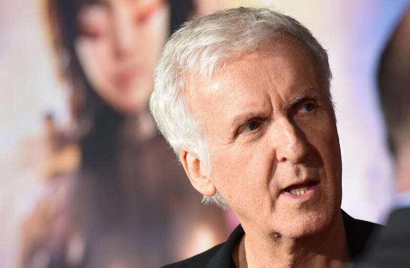 Filmmaker James Cameron attends the premiere of "Alita Battle Angel" on February 5, 2019 at the Westwood Village Regency Theatre in Westwood, California. / AFP / Robyn Beck

