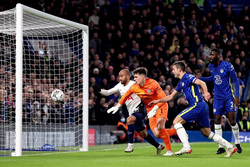 CHELSEA RATINGS: Kepa Arrizabalaga - 6, Looked uncomfortable under pressure from Lucas Moura but parried Harry Kane’s free kick away well. Made a strong save to deny Giovani Lo Celso late on. Getty Images