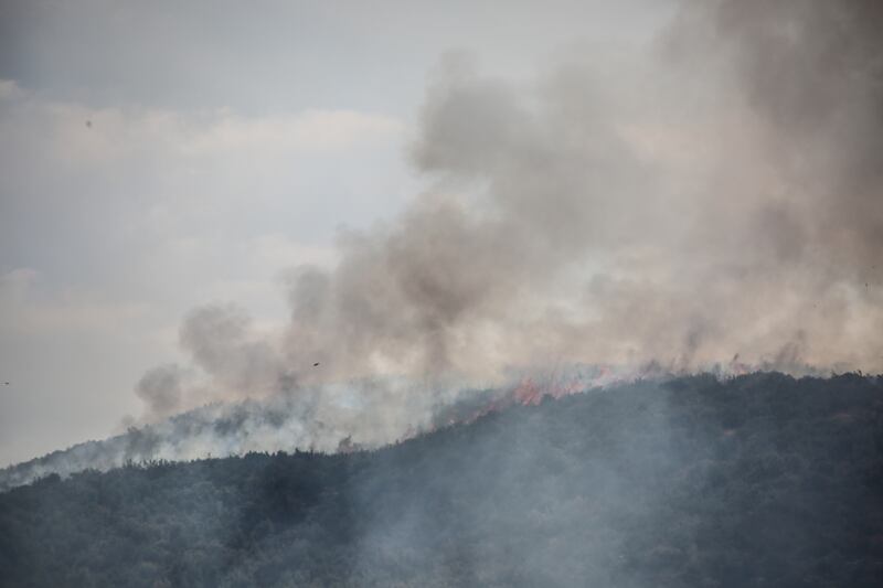 Summer fires are common in Syria, but are being exacerbated by 40°C temperatures, about 10°C higher than the September average. Getty 