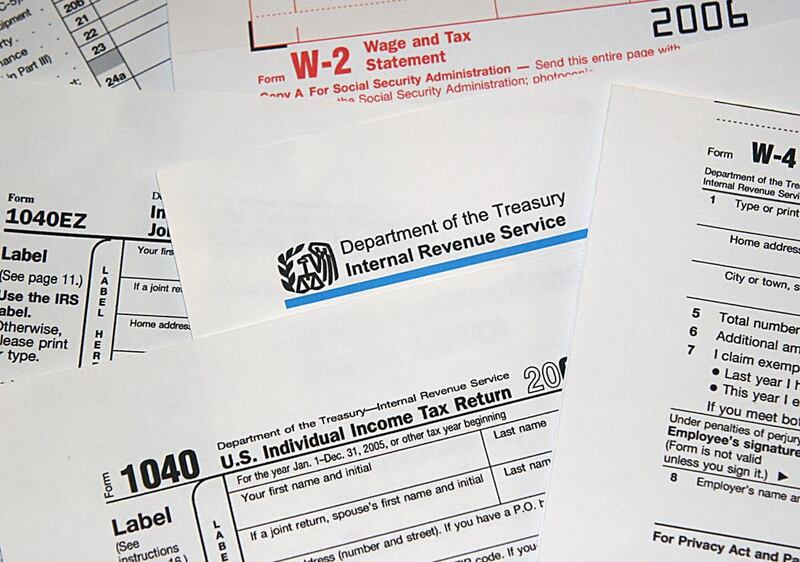 US Internal Revenue Service (IRS) tax forms. Karen Bleier / AFP