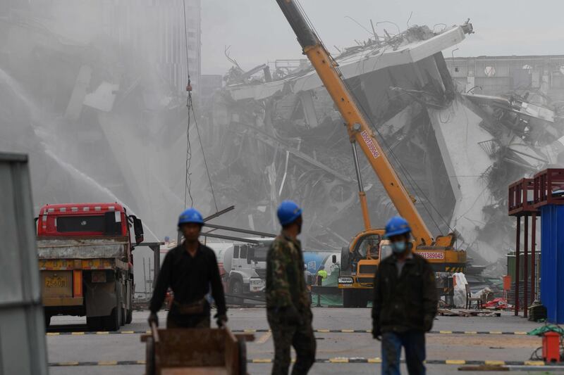 Demolition of the Workers' Stadium. AFP