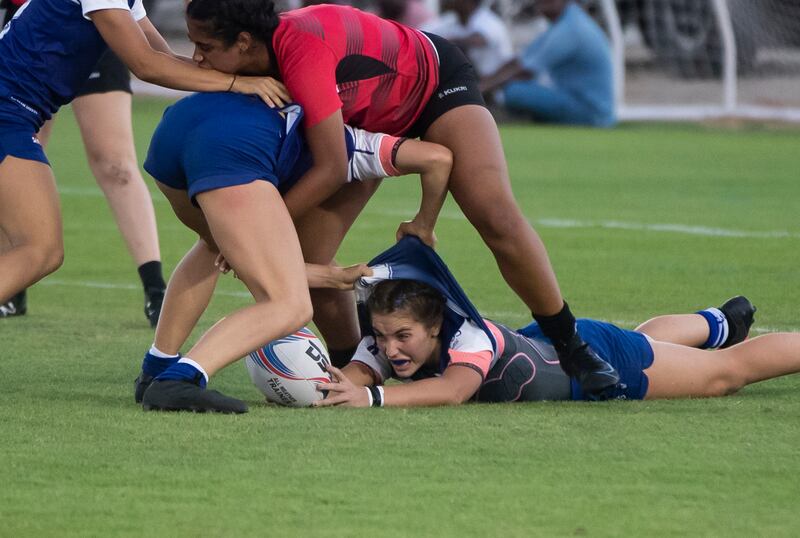 JESS players in blue in action. Ruel Pableo for The National