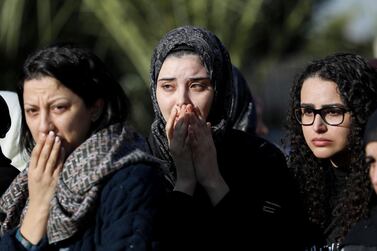 Mourners attend the funeral of Palestinian student Aya Maasarwe who was killed in Melbourne at her hometown of Baqa AlGharbiya, Israel, 23 January 2019. EPA