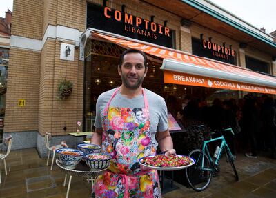 LONDON 20th February 2016. Tony Kitous at his Comptoir Libanais restaurant near the King's Road in London. Stephen Lock for the National  FOR BUSINESS  *** Local Caption ***  SL-kitous-008.JPG