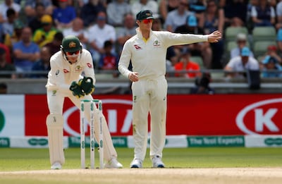 Cricket - Ashes 2019 - First Test - England v Australia - Edgbaston, Birmingham, Britain - August 5, 2019   Australia's Steve Smith gestures to teammates in the field   Action Images via Reuters/Andrew Boyers