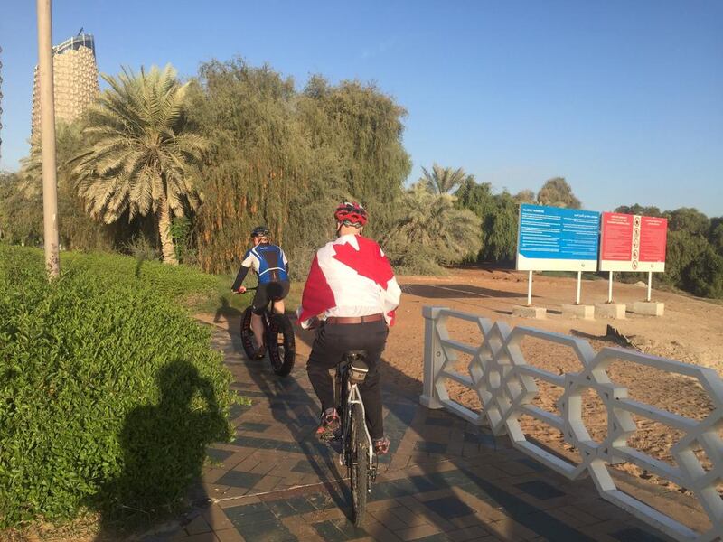 Canadian embassy staff set off to work from the Eastern Corniche. Delores Johnson / The National