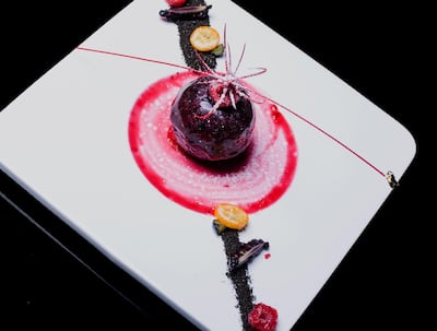 Shang Palace at the Shangri-La Abu Dhabi serves a Red Berries Extravaganza pudding. Courtesy Shangri-La Abu Dhabi