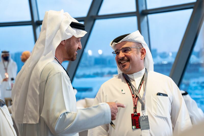 Sheikh Mohamed bin Zayed, Crown Prince of Abu Dhabi and Deputy Supreme Commander of the Armed Forces, with Prince Salman Bin Hamad, Crown Prince and Prime Minister of Bahrain. Photo: Hamad Al Kaabi / Ministry of Presidential Affairs