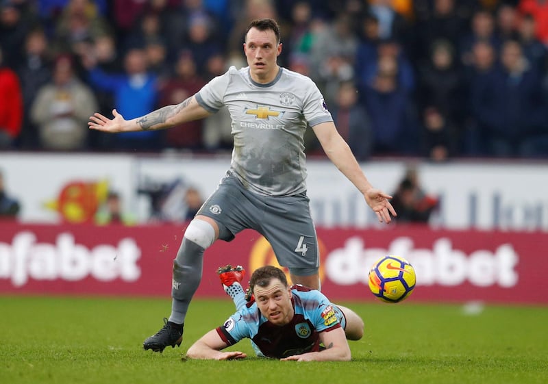 Centre-back: Phil Jones (Manchester United) – Produced a commanding performance at the back as United kept a fifth consecutive clean sheet in victory at Burnley. Phil Noble/ Reuters