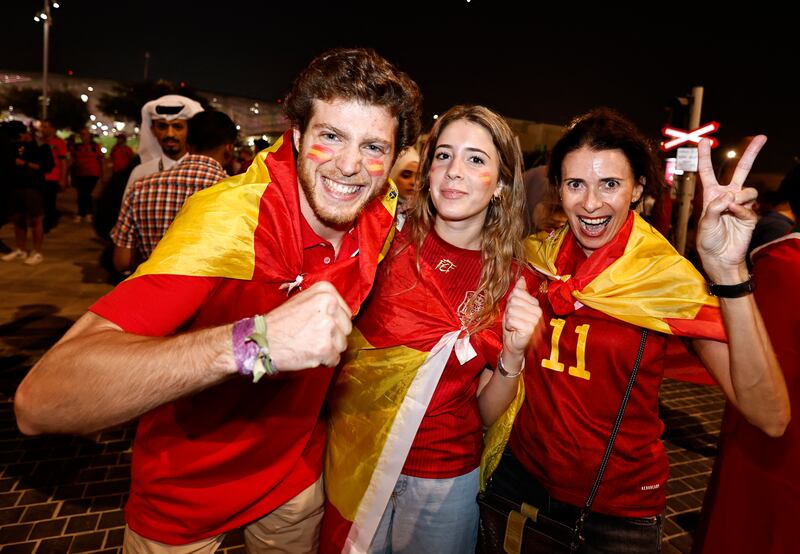 Spain fans ready for the big game. Reuters
