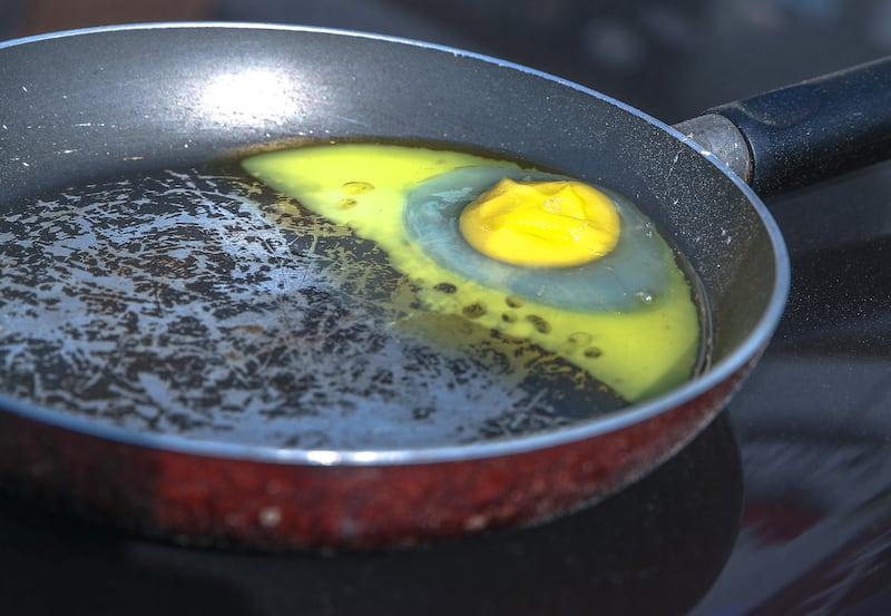 With temperatures soaring, could you fry an egg with the help of the intense heat?

