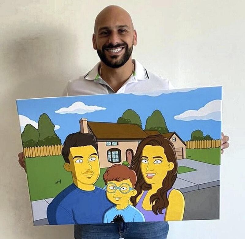 The e-commerce venture transforms people into cartoon characters like 'The Simpsons'