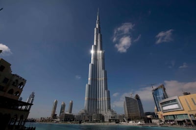 View Of the Burj Dubai on the day of its opening.

Jeff Topping / The National 
EDITORS NOTE: Building was opened at 8pm on January 4th, 2010 at which point the name changed from Burj Dubai to Burj Khalifa. Official name is now Burj Khalifa *** Local Caption ***  TEST 2_MG_9647.jpg