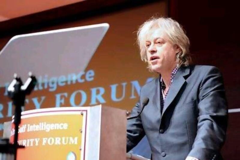 Sir Bob Geldof called for a stabilised world population at the second Gulf Intelligence Food Security Forum in Abu Dhabi.