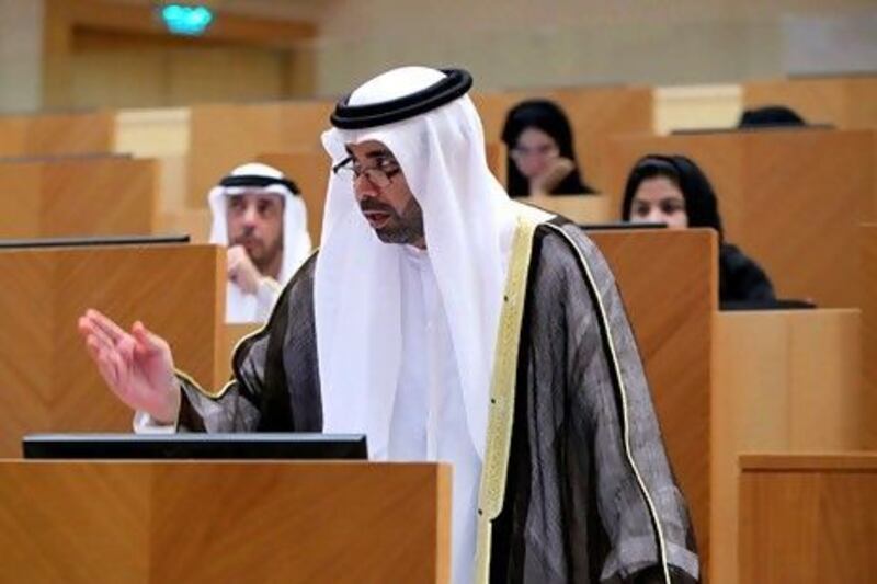 Ali Al Nuaimi expressed surprise over the high level of failed cheques. Fatima Al Marzooqi / The National
