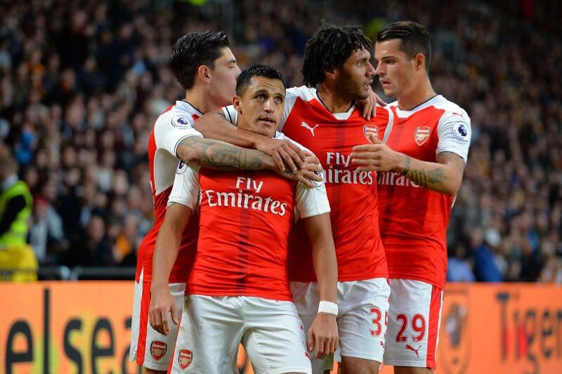 Alexis Sanchez and Arsenal are now on 10 points in the Premier League after five matches. Tony Marshall / Getty Images / September 17, 2016 