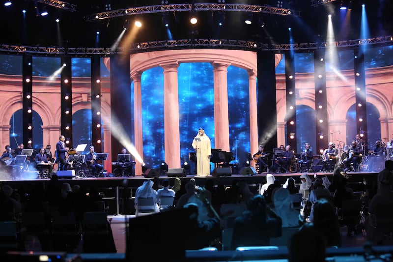 Al Jassmi was backed by a live orchestra. Courtesy DCT Abu Dhabi