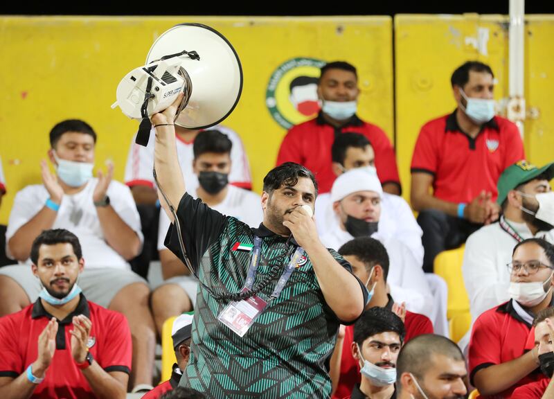 UAE fans at the Zabeel Stadium in Dubai. Chris Whiteoak / The National