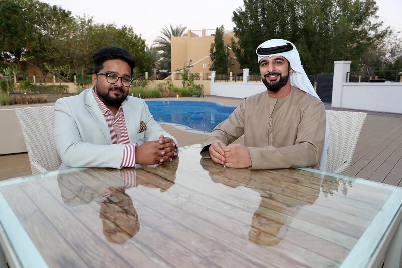 DUBAI, UNITED ARAB EMIRATES , Jan 30  – 2020 :- Abdulaziz Alblooshi , Chief Operation Officer and Harsh Hirani , CEO of WhizKey Intelligent Solutions at Dubai Knowledge Village in Dubai. ( Pawan  Singh / The National ) For Business. Story by Sarmad