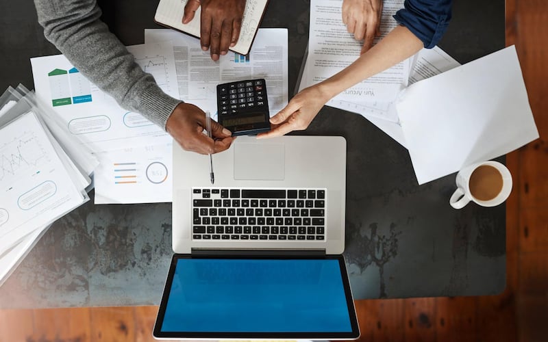 Cropped high angle shot of a senior couple working on their finances at home