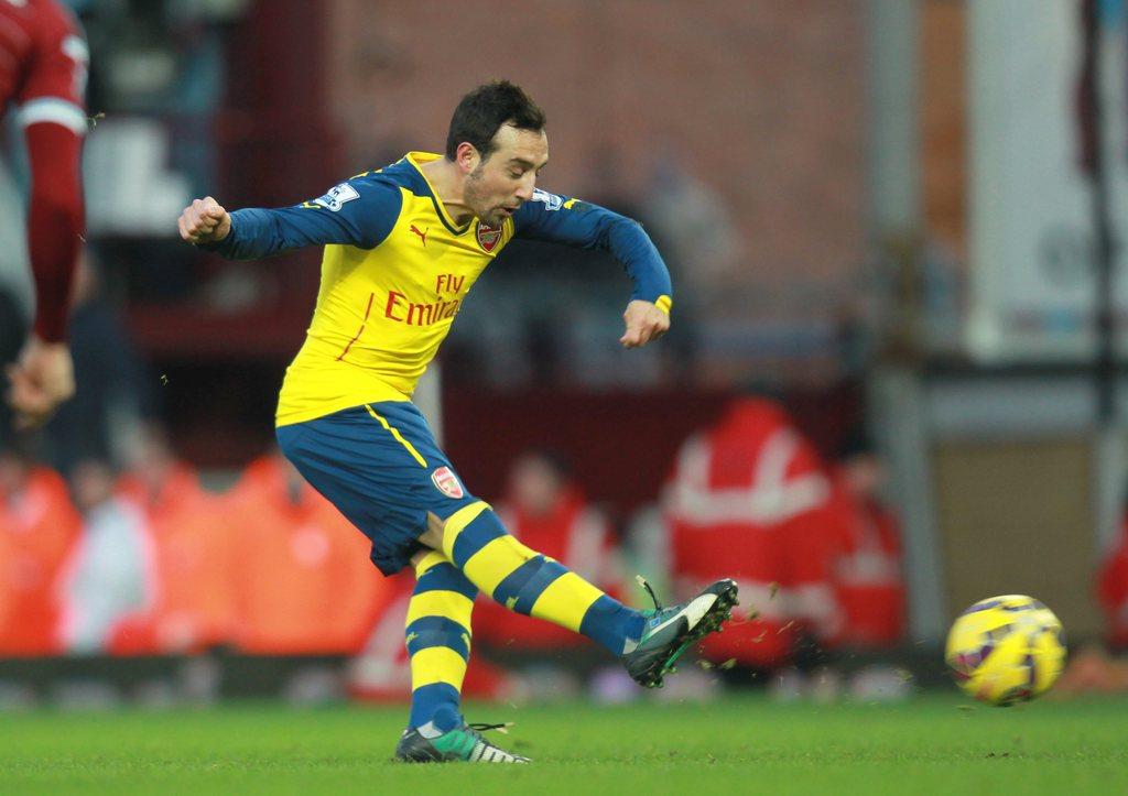 Centre forward: Santi Cazorla, Arsenal: One of Arsenal’s recent stars, the spirited Spaniard helped them on their way to a vital victory at West Ham. (Photo: Sean Dempsey / EPA)