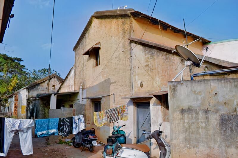 Some old buildings in Whitefield still remain next to Meer Sahib General stores.