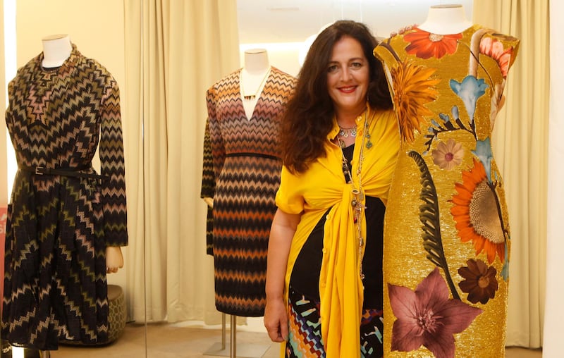 Dubai,  United Arab Emirates - May 14, 2012.  Angela Missoni with some of her bright and colourful collections at Boutique 1.  ( Jeffrey E Biteng / The National )