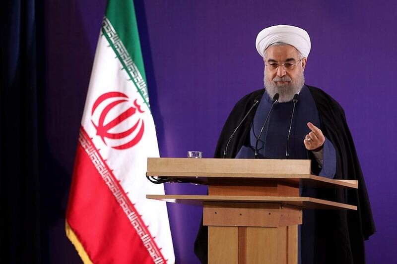 President Hassan Rouhani delivers a speech to provincial governors in Tehran this year. AFP