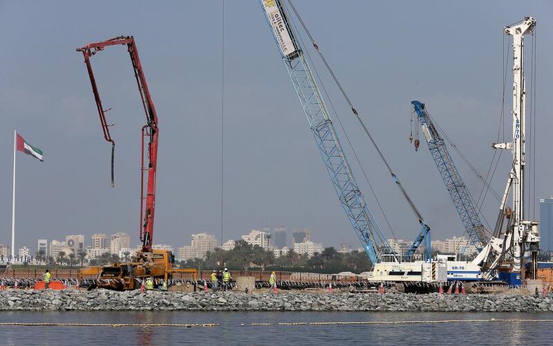 Al Majaz Island, being built in Khalid Lagoon in the heart of Sharjah City, will be the official venue for next year’s festivities. Pawan Singh / The National 