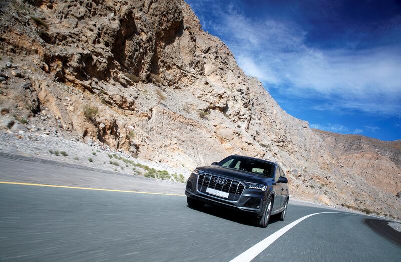 The Q7 can handle both tarmac and sand.