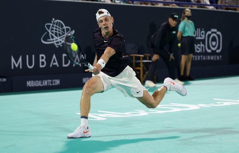 Denis Shapovalov in action during his semi final match against Andrey Rublev. Reuters