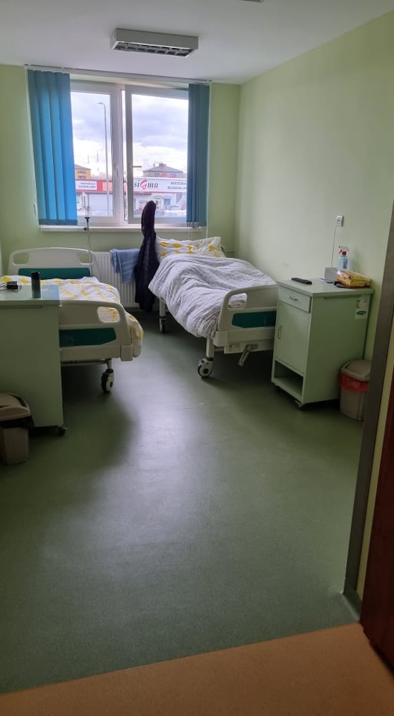 Dean Kane tested positive for coronavirus during a flight changeover in Poland on December 27. He spent New Year's Eve in this government-run isolation centre. Photo: Dean Kane